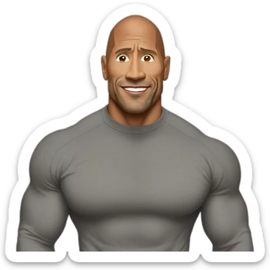 the rock turtleneck meme sticker