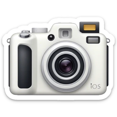 White digital camera sticker