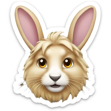 Lionhead rabbit sticker