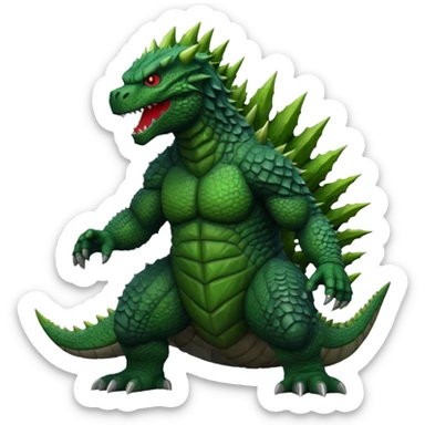 Godzilla front view sticker