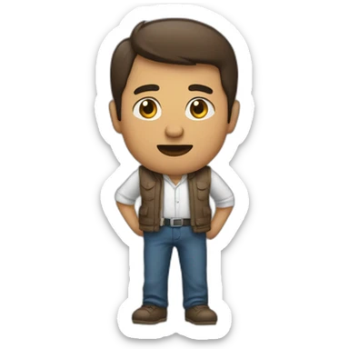 Homme qui montre son troisième doigt sticker