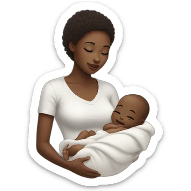 taking care of the baby white skin sticker