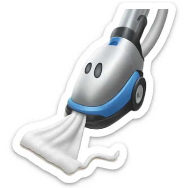 Vacuum dragging a sock sticker