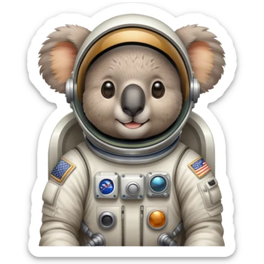 Koala astronaut sticker