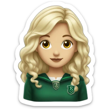 Blonde slytherin girl sticker
