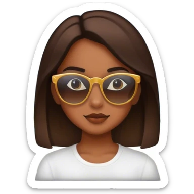 girl with sunglasses by window sticker