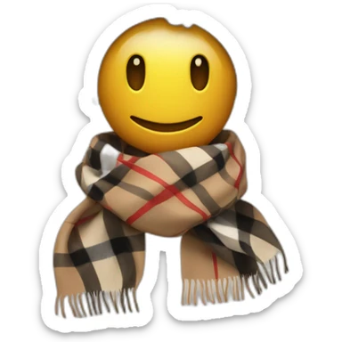 Underground smiley face with burberry scarf sticker