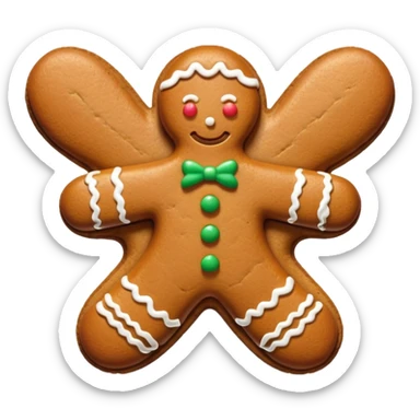ginger bread in marihuana shape sticker