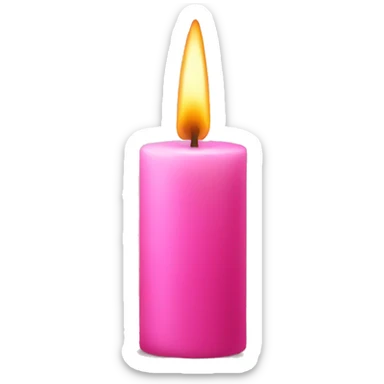 Pink candle sticker