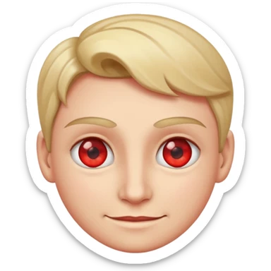 Smirking face with red eyes sticker