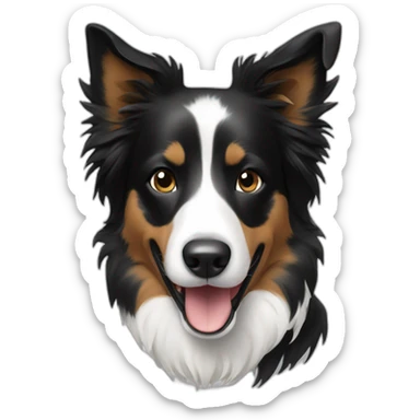 Tai chi border collie sticker