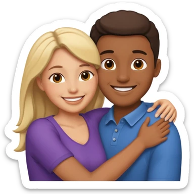 couples hug sticker