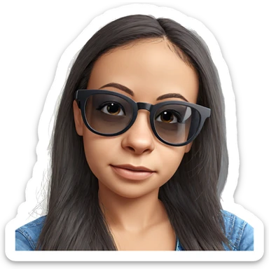 realistic portrait of girl sticker