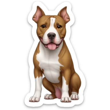 Dog-american-pit-bull-terrier-full-height sticker
