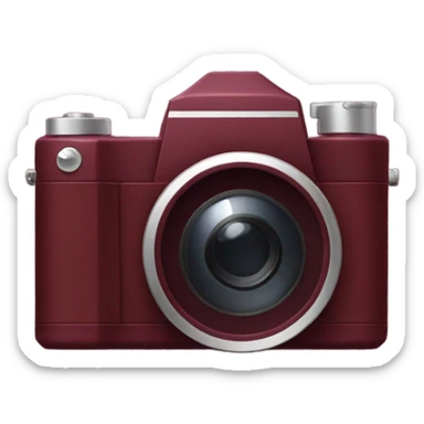 burgundy camera  sticker