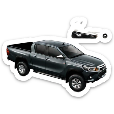 Pickup Toyota hilux gr big rims sticker
