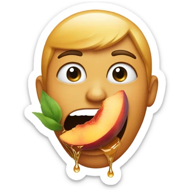 Eat peach sticker
