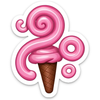 candy plimbob in pink and brown colors sticker