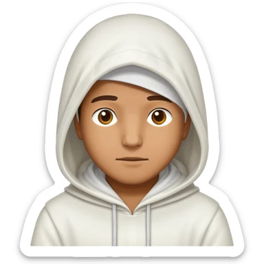 Patrick wearing a white hood sticker