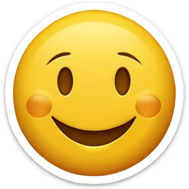 Yellow normal smiley face but he smirks really satisfied sticker