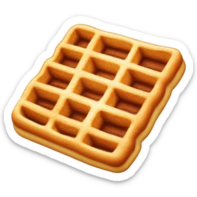 Waffel mit Puderzucker sticker