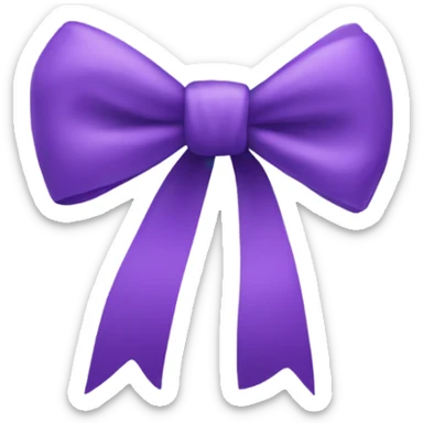 Purple bow sticker
