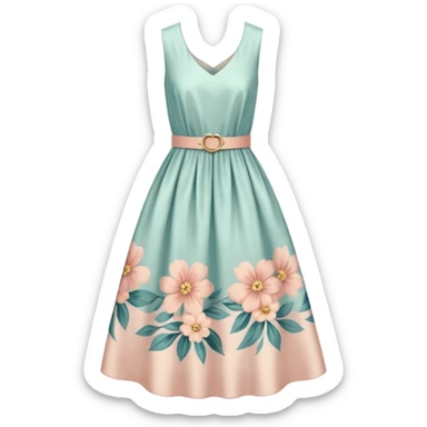 Cottagecore style  vintage material dress sticker