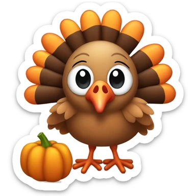 Cute Thanksgiving turkey sticker