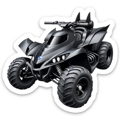 batmobile atv banshee yamaha with a smile sticker