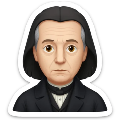 Johann Gottlieb Fichte philosopher three-quarter view sticker