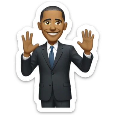 Obama saying goodbye sticker