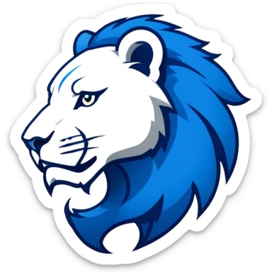 Detroit lions logo sticker