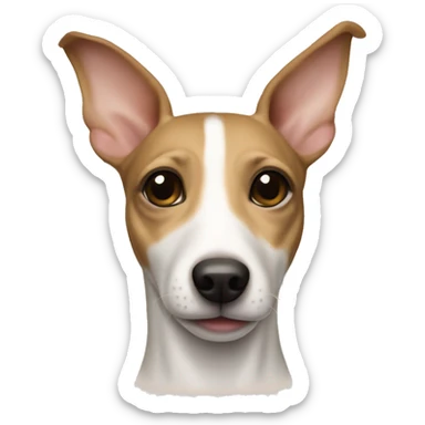 White and beige rat terrier make it kinda baby sticker