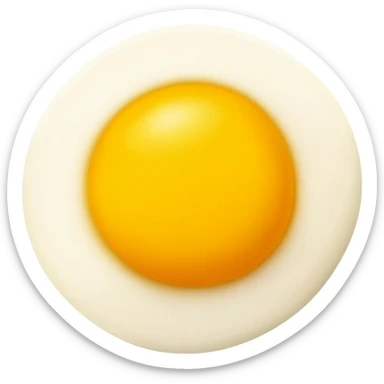 hard boiled egg yolk, round yellow yolk cut in half, food emoji sticker