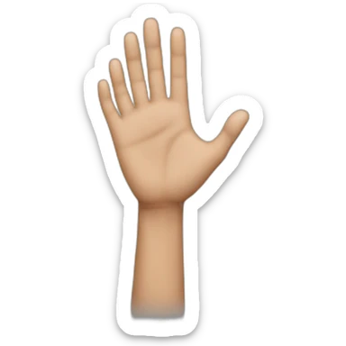 Man with open hand in front of him sticker