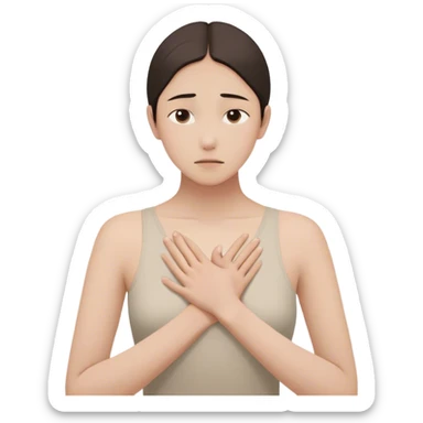 A person stands still, hand on their chest, hesitating between a floating “Yes” and “No.” Their face shows discomfort, but they don’t rush to choose. Nearby, someone looks disappointed but calm. The scene captures **pausing, tolerating discomfort, and making space for others' feelings.** 🚦😣 sticker