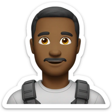 Man say "halo" word sticker