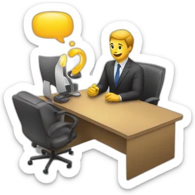 A strategy partner talking to a room sticker