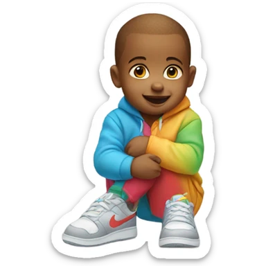 Baby with Nikes  sticker