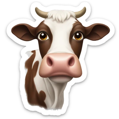Shorthorn cow  sticker