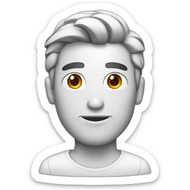 Hombre con coleta en el pelo sticker