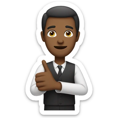 Man with okay hand signal sticker