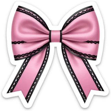 pink gothic bow sticker