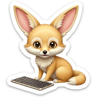 Fennec émojis clavier sticker