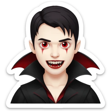 a picture of me as a vampire sticker