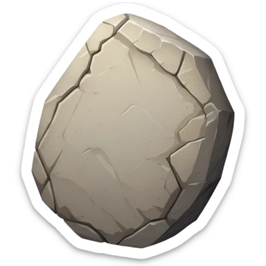 generate realistic detailed big stone on sand sticker