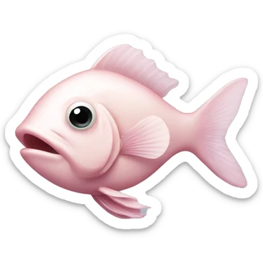 pale pink fish sticker