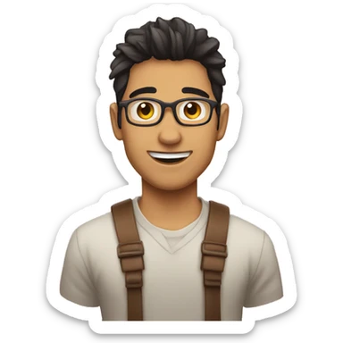 pfp moreno con aros y joven  sticker