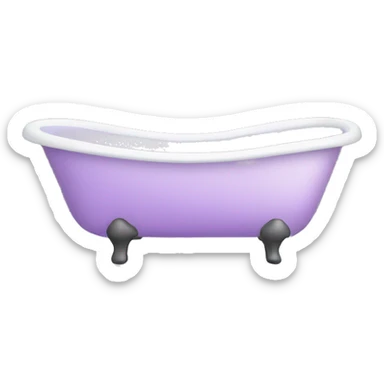 Bathtub with light purple water sticker