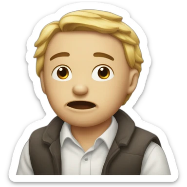 qwerty cries that his family abandoned him sticker